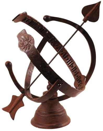Armillary sundial cast - armillary, iron