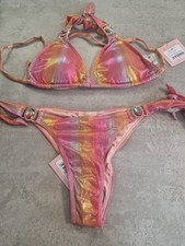 MODA MINX  PINK SHIMMER BIKINI SIZE XL 14 16 NEW WITH TAGS