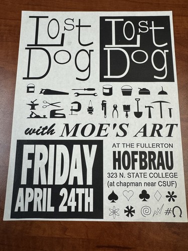 Lost dog moe - moe's, @