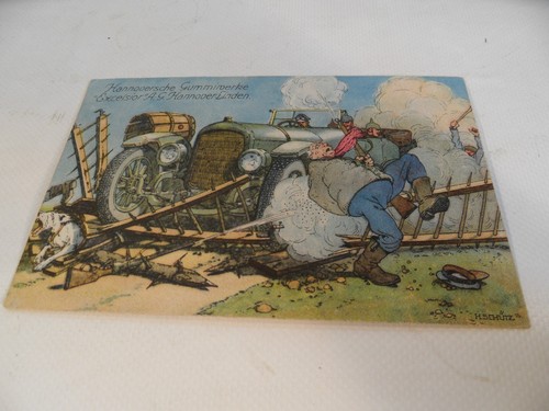 Old postcard with - postcard,