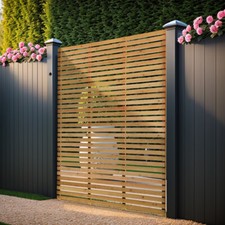 Contemporary Slatted Fence