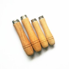 10Pcs Wooden File Handle Replacement Strong Metal Collars for File Craft Tool