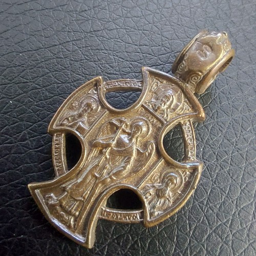 Bronze icon cross - cross, vtg