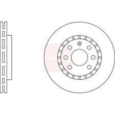 2x Brake Discs Vented For