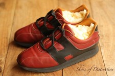 Hermes Brown Black Leather Trainers Sneakers Ladies UK 6 US 9 EU 39