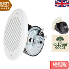 Compact Universal Marine Horn - 125 dB Output with Elegant White Grill