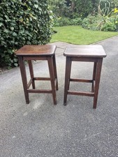 A Pair Of Antique Pine Stools