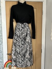 George Animal Print Split Detail Skirt Size 16