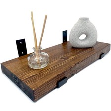 Wooden Board Wall Shelf Handcrafted Rustic Wooden Shelves Brackets Display Shelf