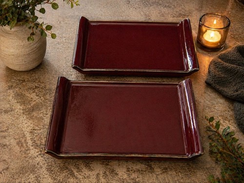 Set heavy red - 2, lacquer