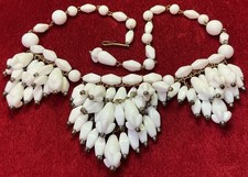 Vintage Turquoise glass Bib