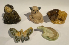 WADE 1960s Whimsies x 5 ~ BUSH BABY, BUTTERFLY, BISON, CHIMPANZEE & ALLIGATOR