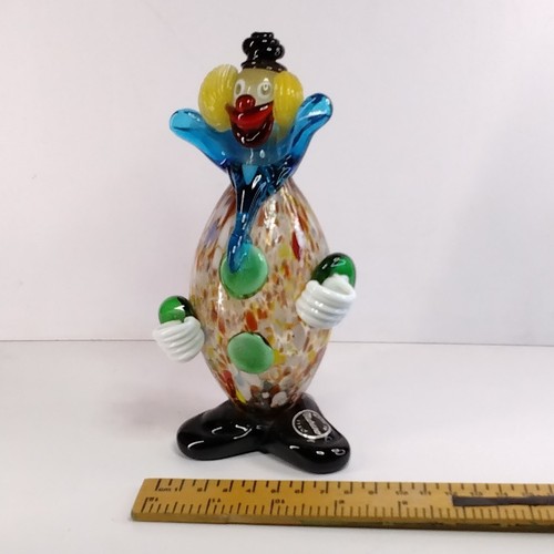 Murano art glass clown - murano,