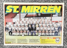 Match Football Magazine Centre Page Team Picture - ST MIRREN 1988-89