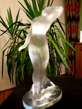 LALIQUE SUPERB  DANSEUSE BRAS LEVES NUDE FIGURINE SIGNED  25CM MINT COND