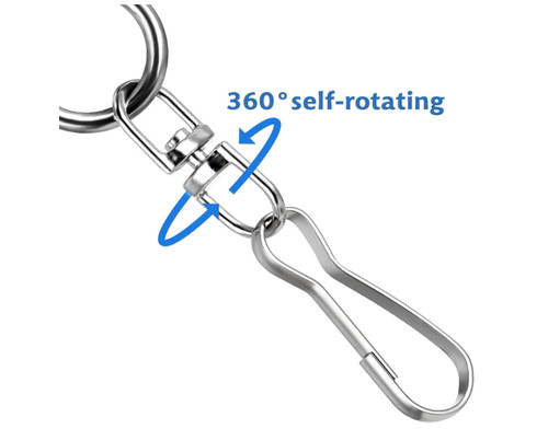 2xstainless steel swivel - 2xstainless, hook