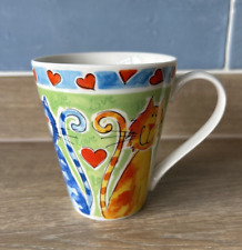 Rayware Cat Mug Hearts Love Design Tea Coffee Cup Vintage