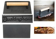 Cast Iron Steak Press Flat