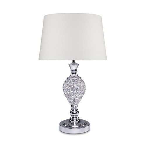 Table lamp hannah chrome - table, and