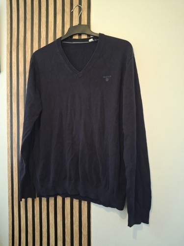 Gant men neck jumper black - gant, v-neck