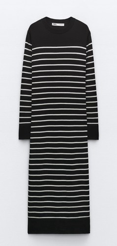 Zara black white - black, maxi