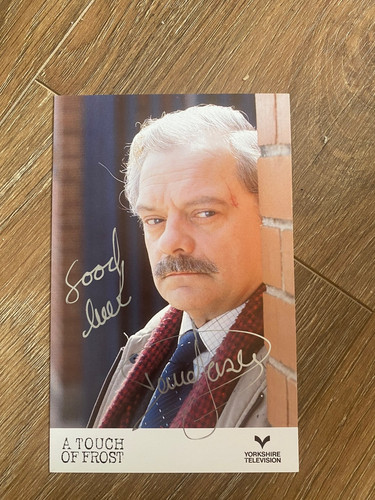 David jason signed postacard - david,