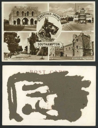 Southampton old postcard dog - old,