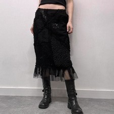 black sheer embroidered lace
