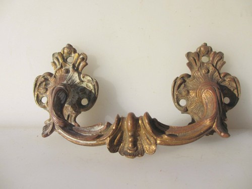 Victorian brass drawer handle - victorian,