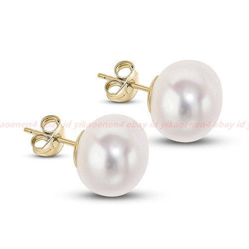14k gold freshwater button - gold,