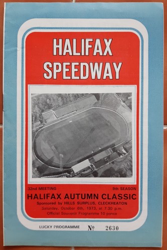 Halifax speedway programme - halifax,