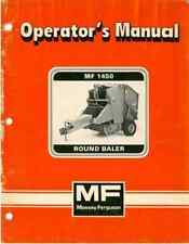 Massey Ferguson Round Baler MF1450 Operators Manual - MF 1450