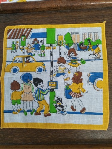 Vintage cotton handkerchief - vintage,