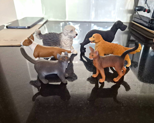 Schleich pets dog cats - pets,