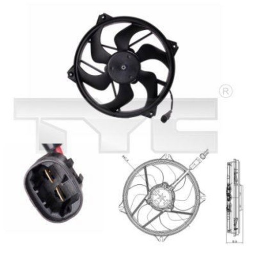 Radiator fan tyc - radiator, citroen