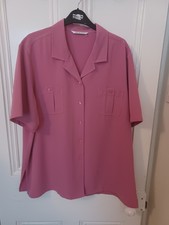 LADIES DARK PINKISH BLOUSE SZ SML 22 MORE 20 BY BERKERTEX NEW