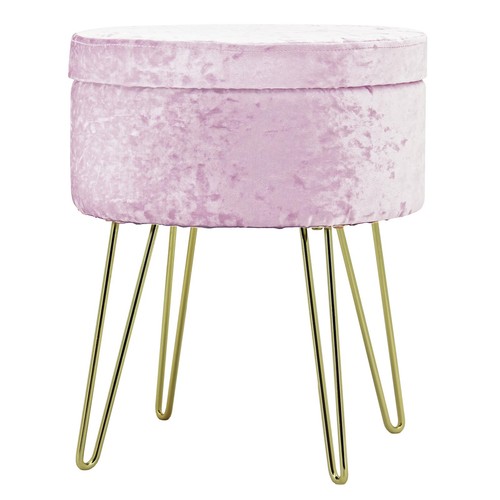 Aria velvet storage footstool - aria,