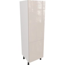 Fully Assembled 600mm Kitchen Tall Larder Unit With Gloss Cashmere Doors