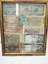 Frame of 11 Foreign Banknotes