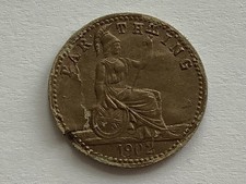 Toy coin Cardboard Farthing Coronation 1902 