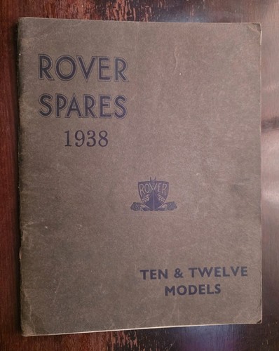 Rover spares 1938 - 1938,