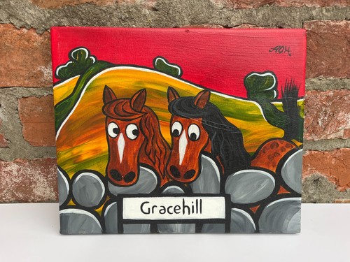 Irish oil painting gracehill - oil, painting,