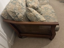 Ercol Bergere Three-Seater Sofa & chair Rattan Wood Framed, Elm