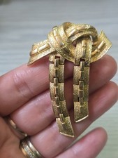 Vintage Signed Jewelcraft- Coro  Bow Tassel Brooch Pin Jewellery Cc.1960s 