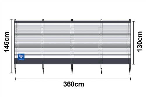 Blue diamond pole windbreak - blue,