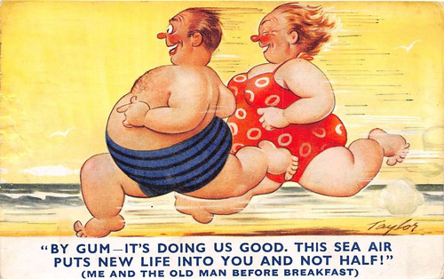 Postcard bamforth seaside - postcard,
