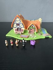 Vintage Polly Pocket Disney Snow White Cottage Incomplete See Photos/Desc