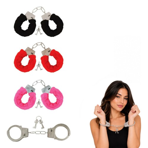 Furry fluffy handcuffs with - fluffy,