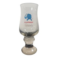Carlsberg, Blue Elephant, Heavy Tulip Crystal Beer Glasse, Rare!