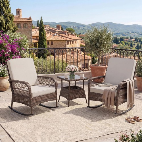 3pcs garden rocking table - rocking,